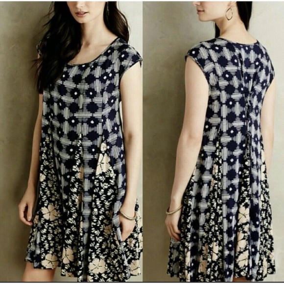 Anthropologie Dresses & Skirts - Anthropologie Maeve Indiga Swing Floral Mini Dress Size Small OB394007